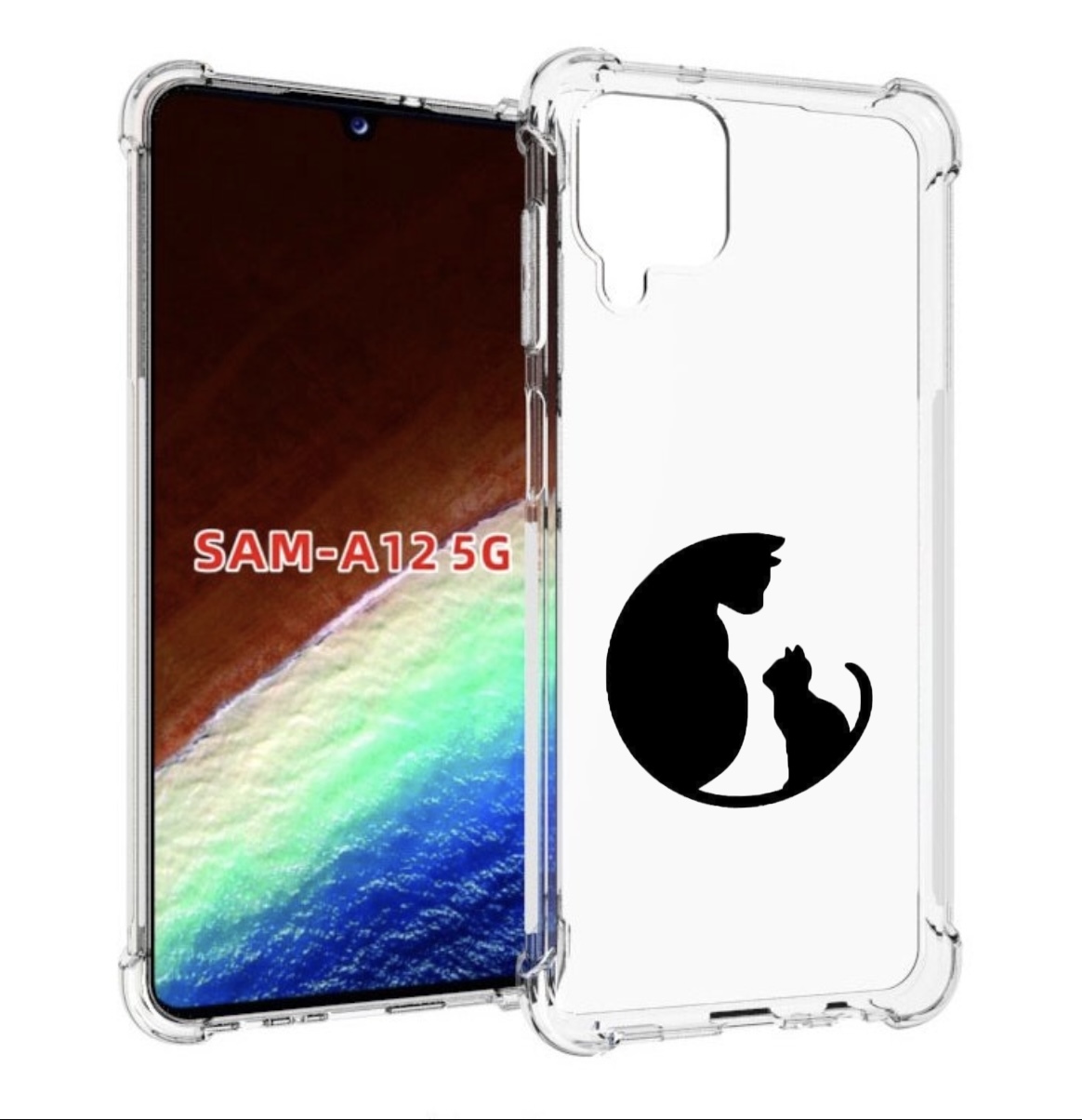 

Чехол MyPads коты в полукруге для Samsung Galaxy A12 (SM-A125F) 2020/21/A12 Nacho SM-A127F, Прозрачный, Tocco
