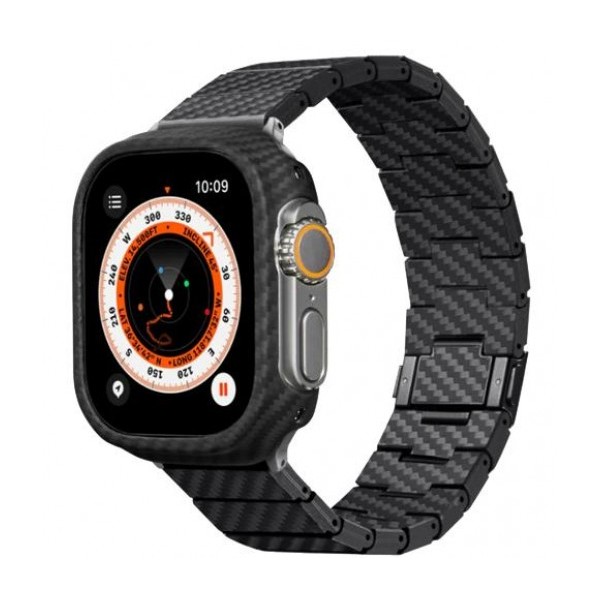 Карбоновый браслет Pitaka Carbon Fiber Modern Watch Band для Apple Watch Black/Grey Twil