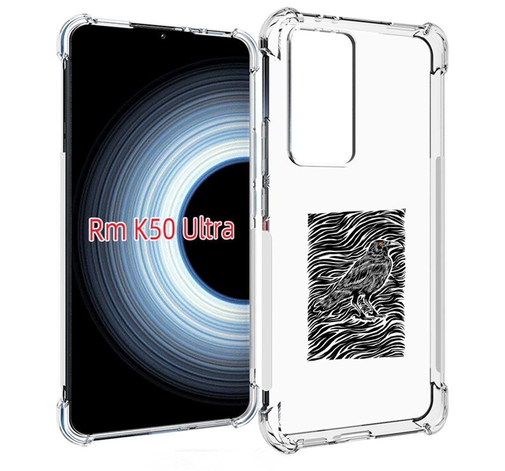 

Чехол MyPads ворон в абстракции для Xiaomi 12T / Redmi K50 Ultra, Прозрачный, Tocco