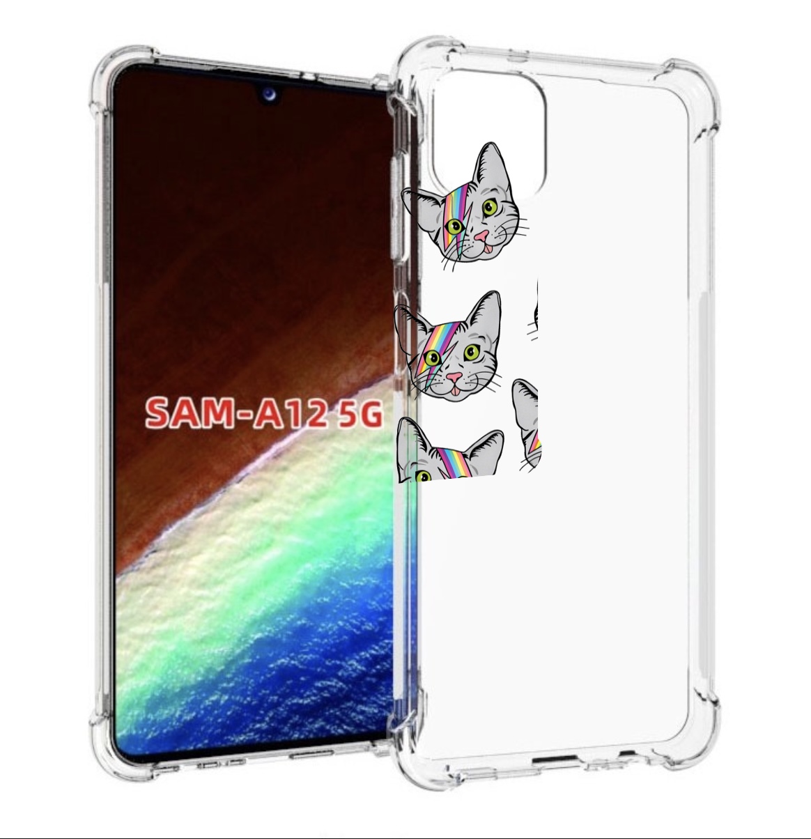 

Чехол MyPads кот-с-молнией-на-лбу для Samsung Galaxy A12 (SM-A125F) 2020/21, Прозрачный, Tocco