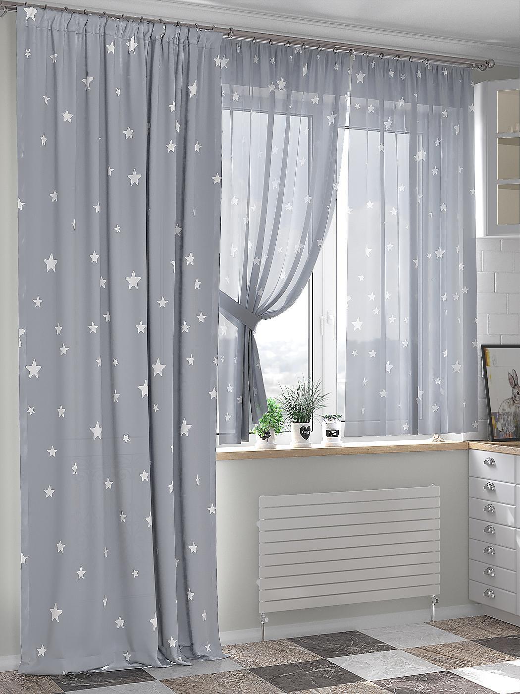 

Комплекты штор AT HOME Ринавиарс высота 240 см, ширина 150 см, Белый, 549030