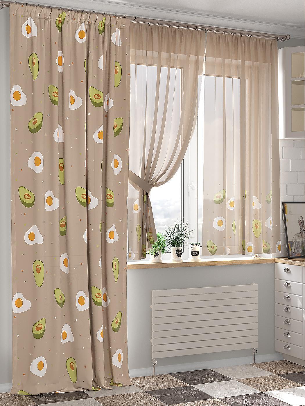 

Комплекты штор AT HOME Канверилс высота 240 см, ширина 150 см, Белый, 549028