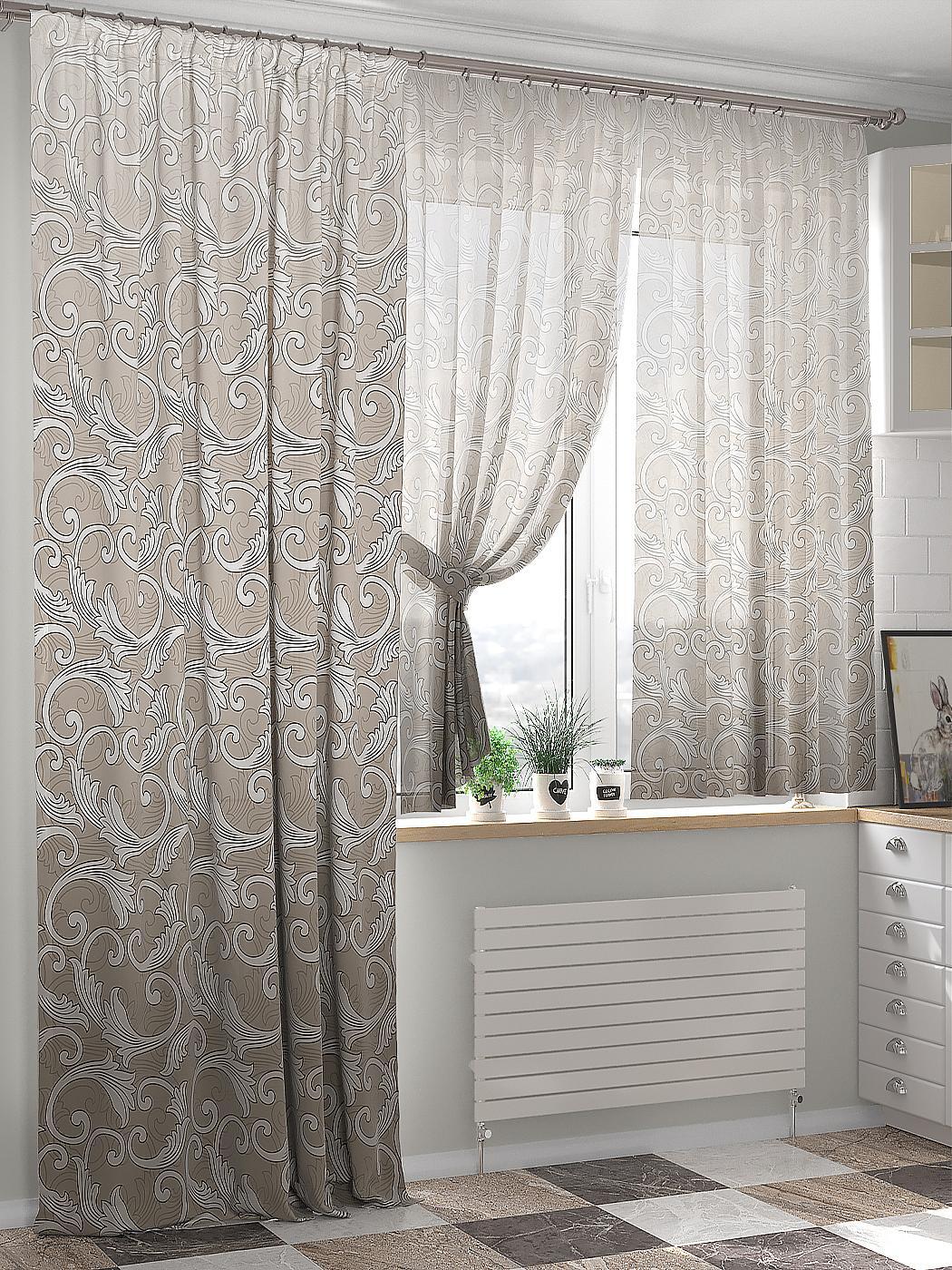

Комплекты штор AT HOME Норвиан высота 240 см, ширина 150 см, Бежевый, 549020