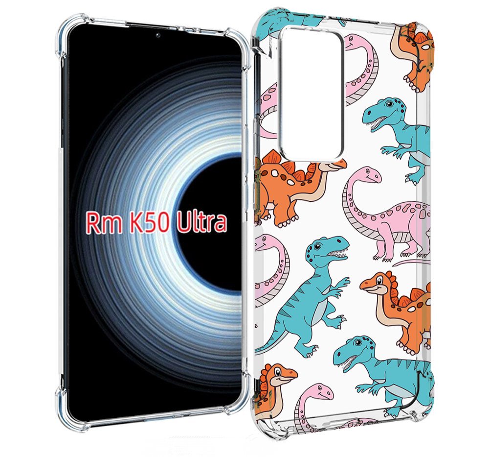 

Чехол MyPads разные-динозаврики для Xiaomi 12T / Redmi K50 Ultra, Прозрачный, Tocco