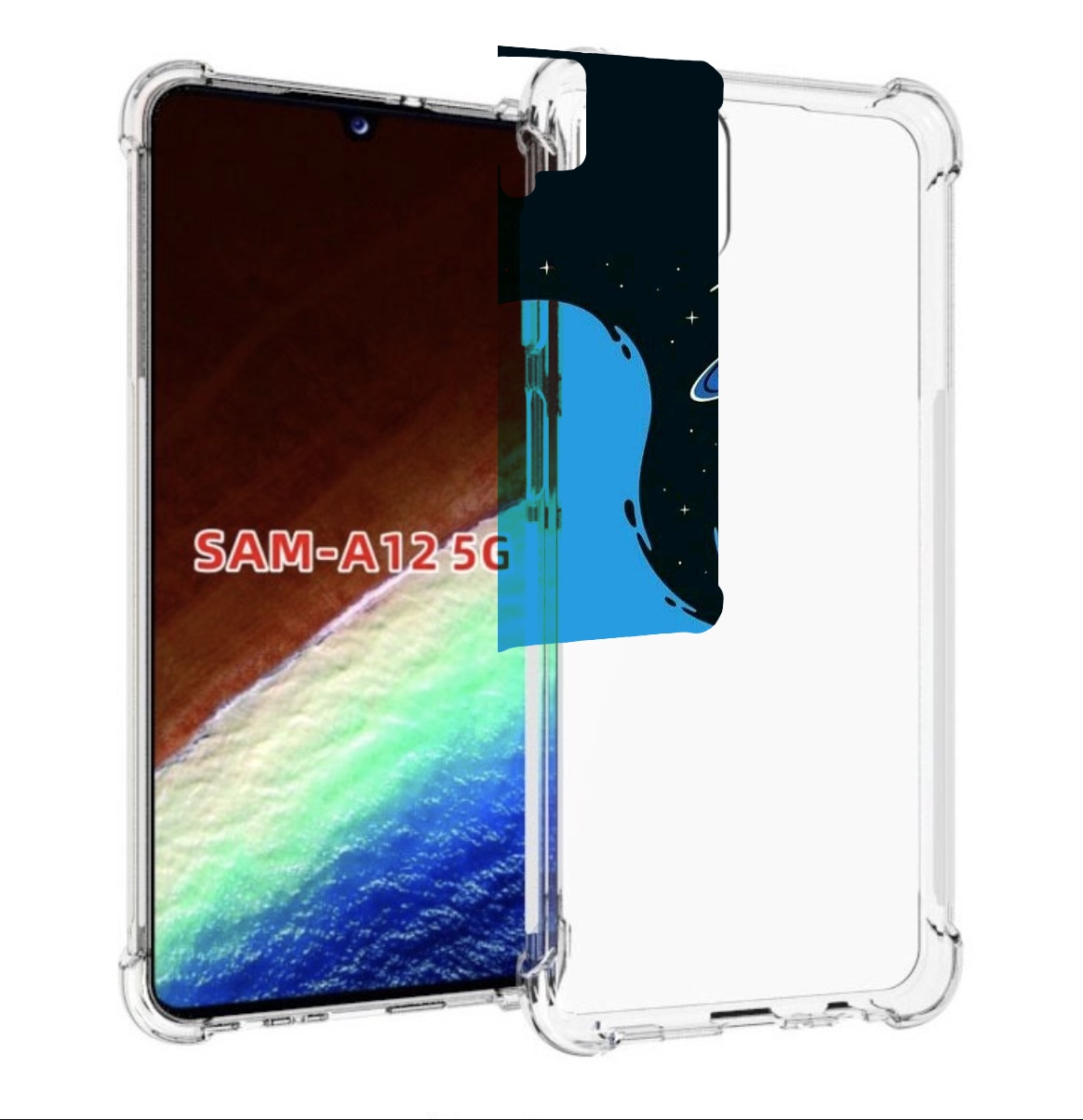 Чехол MyPads космос из черной краски для Samsung Galaxy A12 (SM-A125F) 2020/21 Tocco