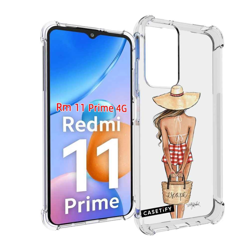 

Чехол MyPads CASETiFY женский для Xiaomi Redmi 11 Prime 4G, Прозрачный, Tocco