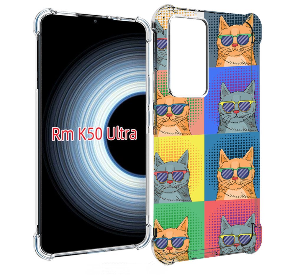 

Чехол MyPads разноцветные-коты для Xiaomi 12T / Redmi K50 Ultra, Прозрачный, Tocco