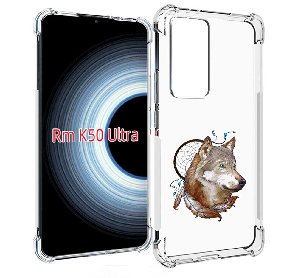 Чехол MyPads волк и ловец снов для Xiaomi 12T / Redmi K50 Ultra