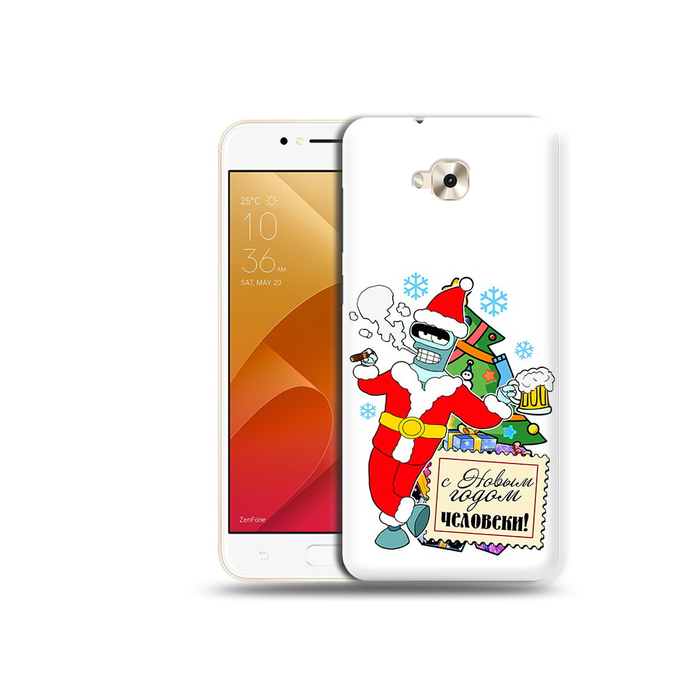 

Чехол MyPads Tocco для Asus ZenFone Live (ZB501KL) С новым годом человеки, Tocco