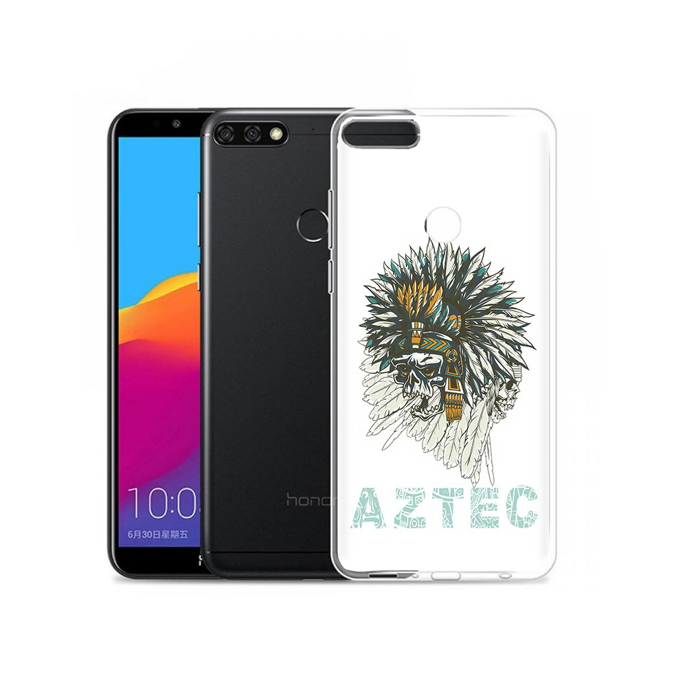 

Чехол MyPads Tocco для Honor 7C Pro скелет индеец (PT113786.47.602), Прозрачный, Tocco