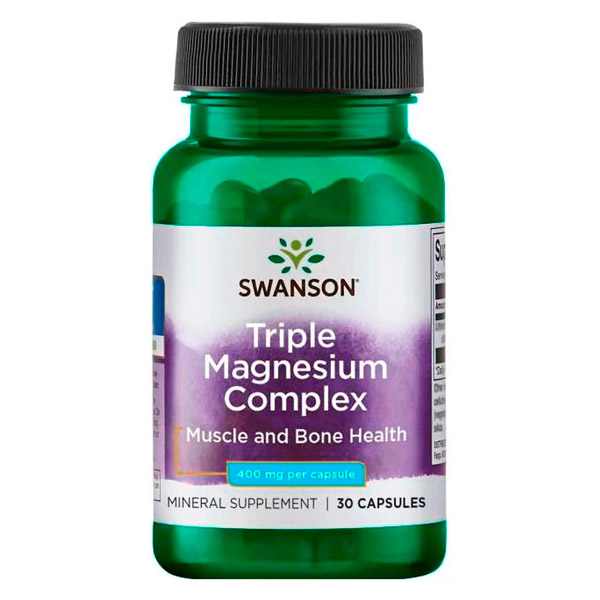 Магний SWANSON Triple Magnesium Complex 400 мг капсулы 30 шт