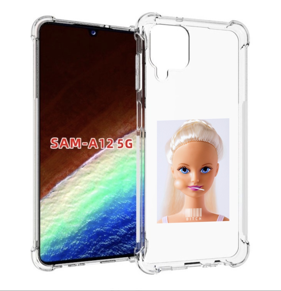 

Чехол MyPads барби для Samsung Galaxy A12 (SM-A125F) 2020/21/A12 Nacho SM-A127F, Прозрачный, Tocco