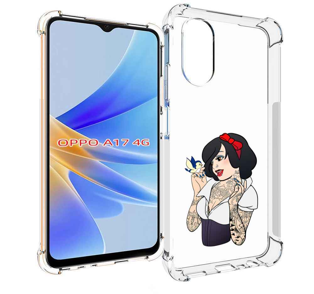 

Чехол MyPads принцесса-тату женский для OPPO A17, Прозрачный, Tocco