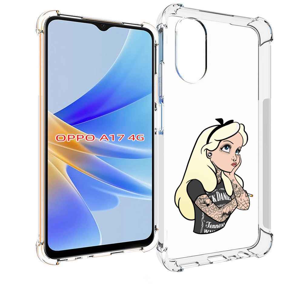 

Чехол MyPads принцесса-в-татуировках женский для OPPO A17, Прозрачный, Tocco