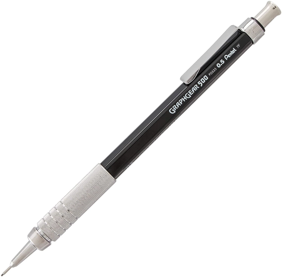 

Карандаш механический Pentel GraphGear 500 PG525-A черный корпус 0,5мм