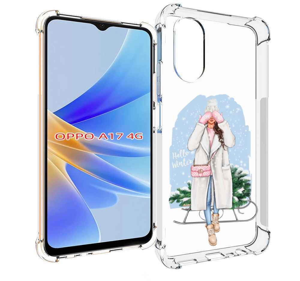 

Чехол MyPads привет-зима женский для OPPO A17, Прозрачный, Tocco