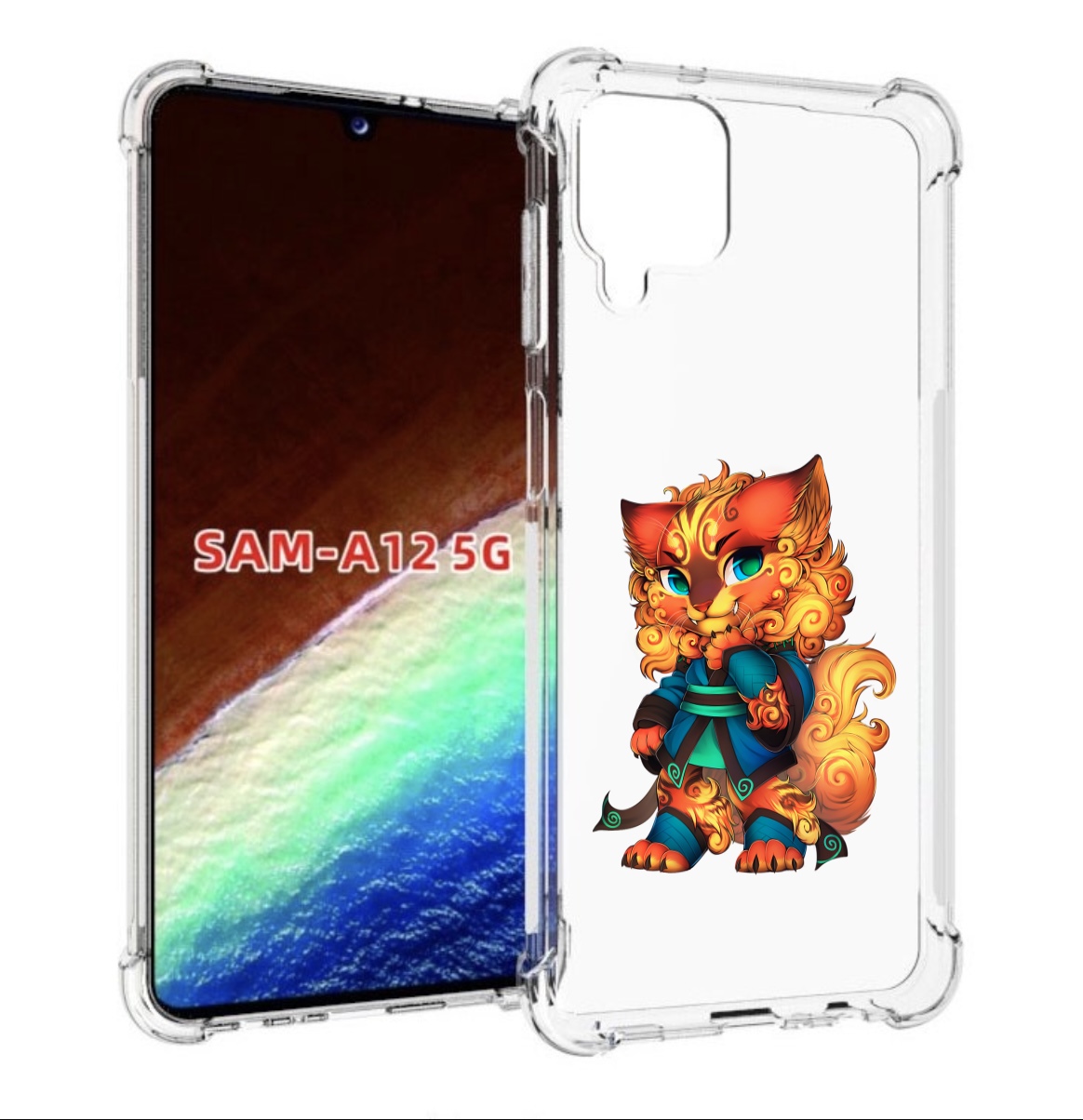 

Чехол MyPads золотой-кот для Samsung Galaxy A12 (SM-A125F) 2020/21/A12 Nacho SM-A127F, Прозрачный, Tocco