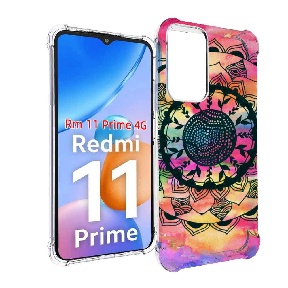 

Чехол MyPads яркая абстракция круглый цветок для Xiaomi Redmi 11 Prime 4G, Прозрачный, Tocco