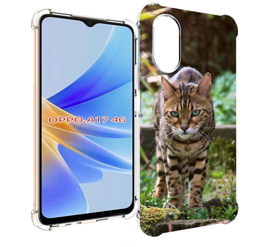 Чехол MyPads порода кошка бенгальская для OPPO A17