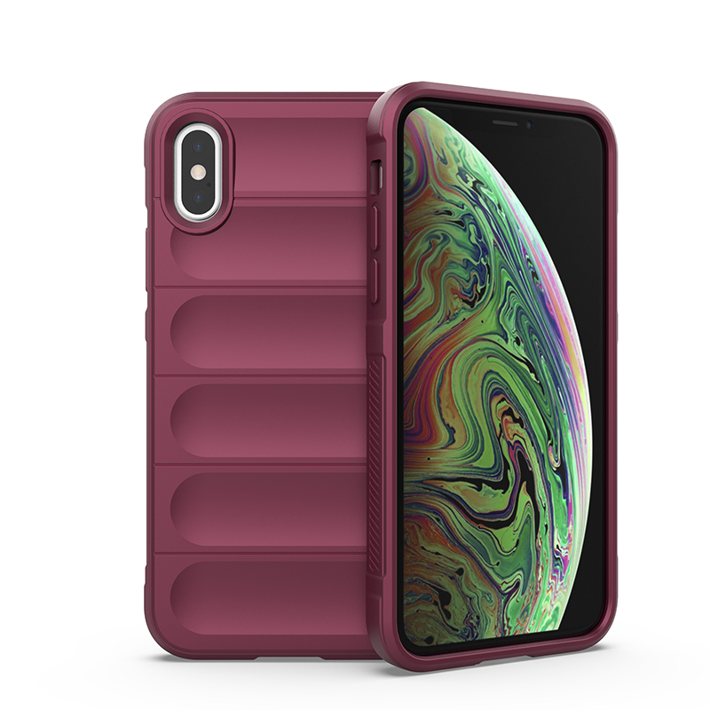 

Противоударный чехол Flexible Case для Apple iPhone XS Max, бордовый, Flexible Case