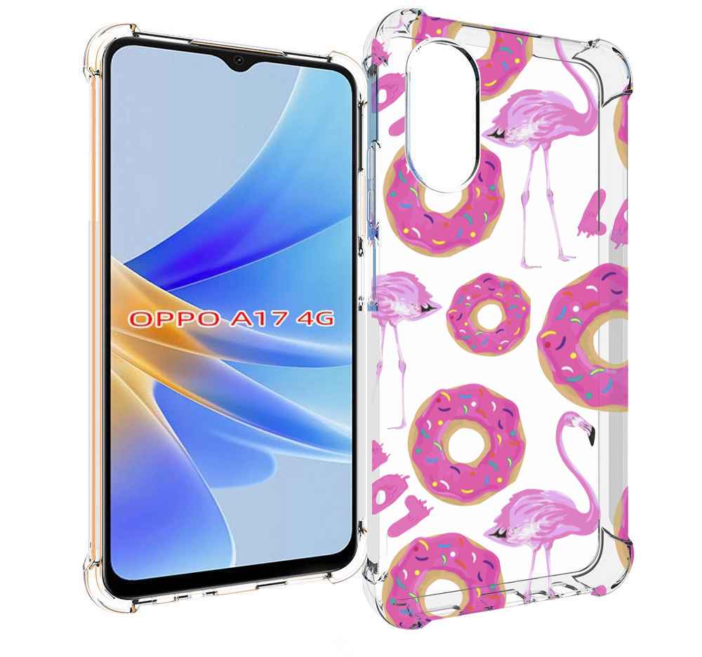 

Чехол MyPads пончики-фламинго для OPPO A17, Прозрачный, Tocco