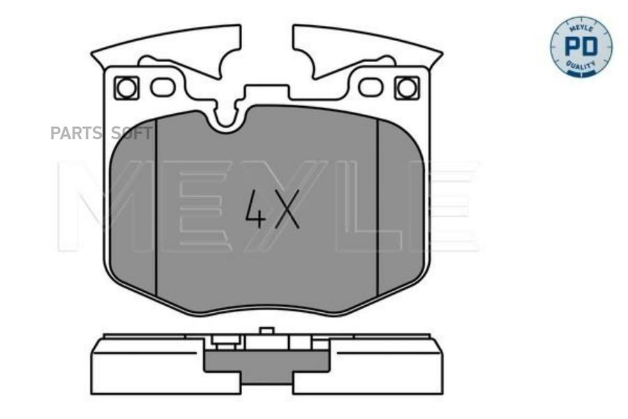 MEYLE 025 224 2520/PD Колодки тормозные передн. (WVA 22425 19,9 mm.) System Brembo  1шт