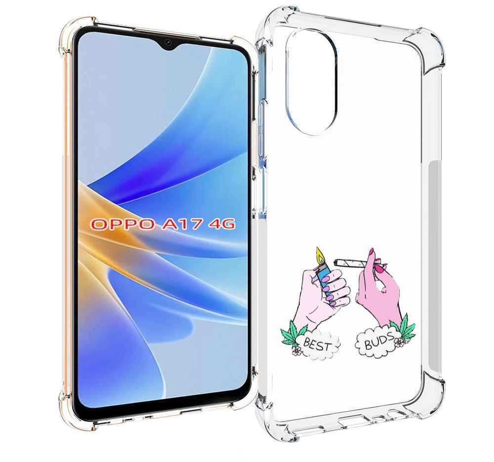

Чехол MyPads плохие руки женский для OPPO A17, Прозрачный, Tocco
