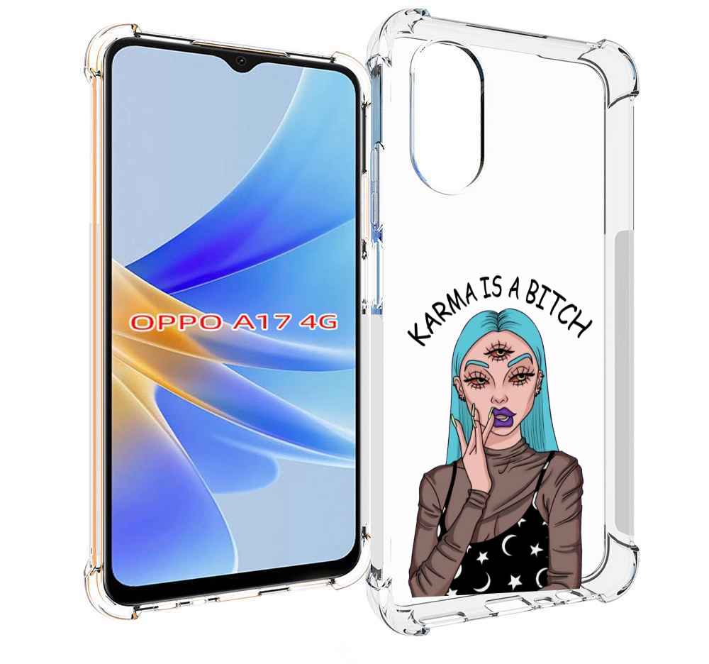 

Чехол MyPads плохая-карма женский для OPPO A17, Прозрачный, Tocco