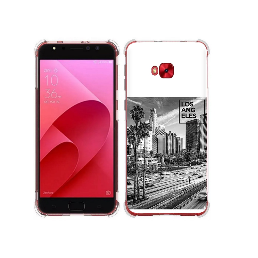 Чехол MyPads Tocco для Asus ZenFone 4 Selfie черно белый лос анджелес (PT76274.652.685)