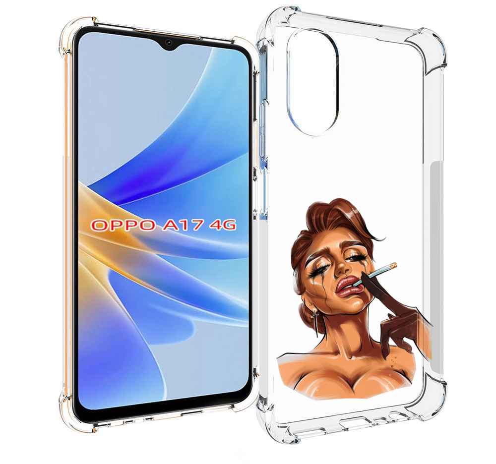 

Чехол MyPads плачущая-девушка-с-сигаретой женский для OPPO A17, Прозрачный, Tocco
