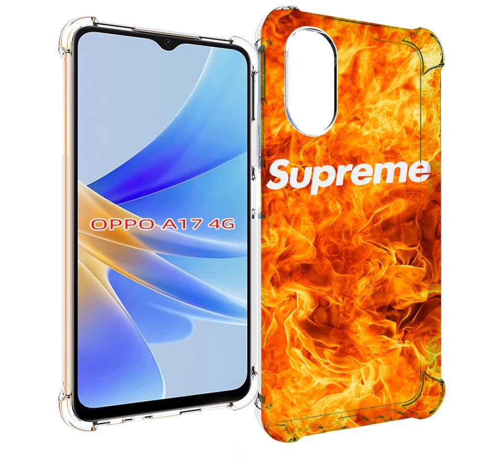 

Чехол MyPads пламя-пламенное суприм для OPPO A17, Прозрачный, Tocco