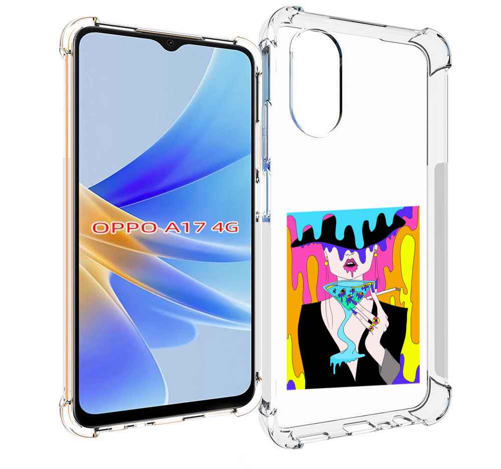 

Чехол MyPads плавленая девушка акварель женский для OPPO A17, Прозрачный, Tocco