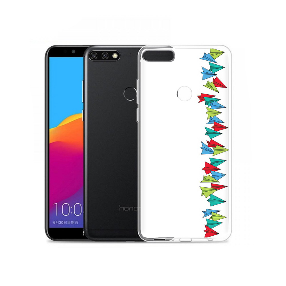 

Чехол MyPads Tocco для Honor 7C Pro самолетики из листочков (PT113786.47.593), Прозрачный, Tocco