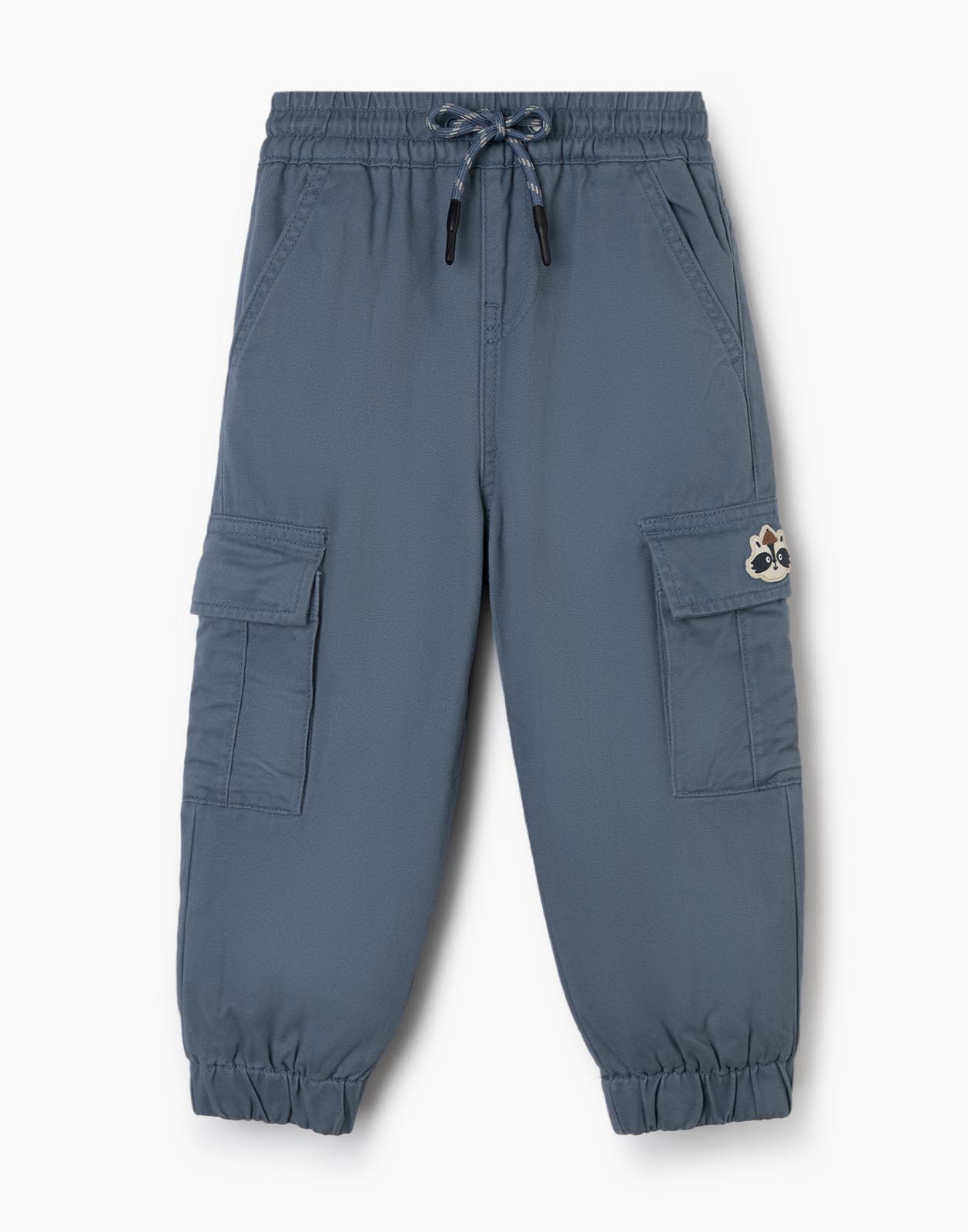Синие утеплённые брюки Jogger с карманами карго для мальчика