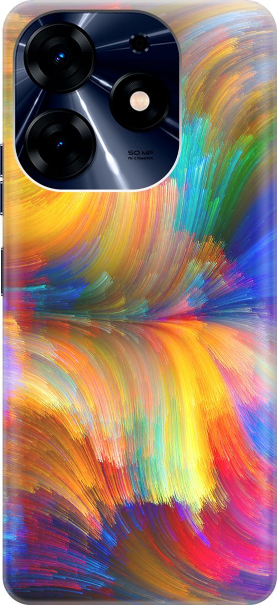

Силиконовый чехол на Tecno Spark 10 Pro "Акварельное небо", Желтый;фиолетовый, 159556