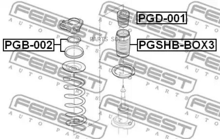 

FEBECT PGB-002 Подшипник опоры амортизатора PEUGEOT BOXER/DUCATO/JUMPER 94-06 пер. кт-т