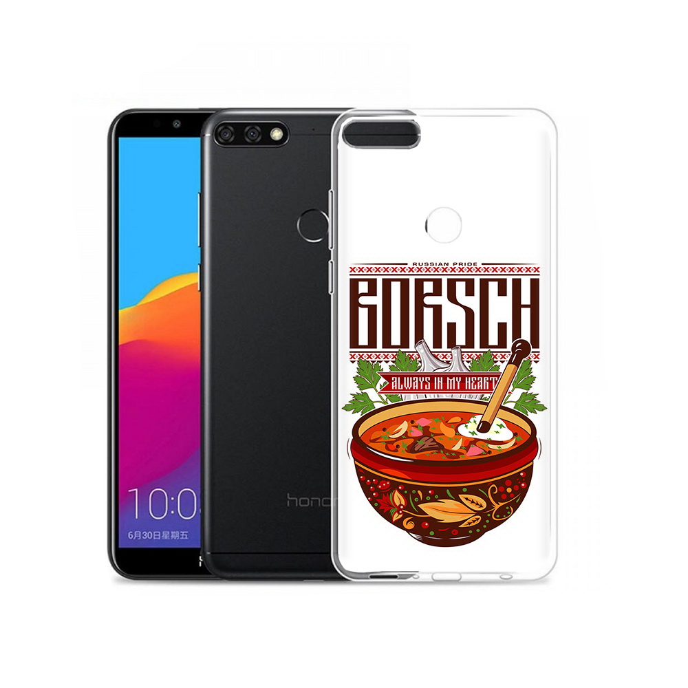 

Чехол MyPads Tocco для Honor 7C Pro русский борщ (PT113786.47.589), Прозрачный, Tocco