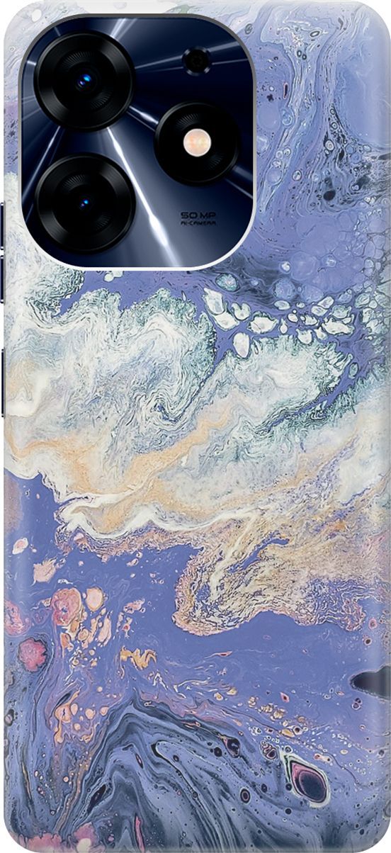 

Силиконовый чехол на Tecno Spark 10 Pro "Фиолетовый мрамор", Белый;желтый, 159556