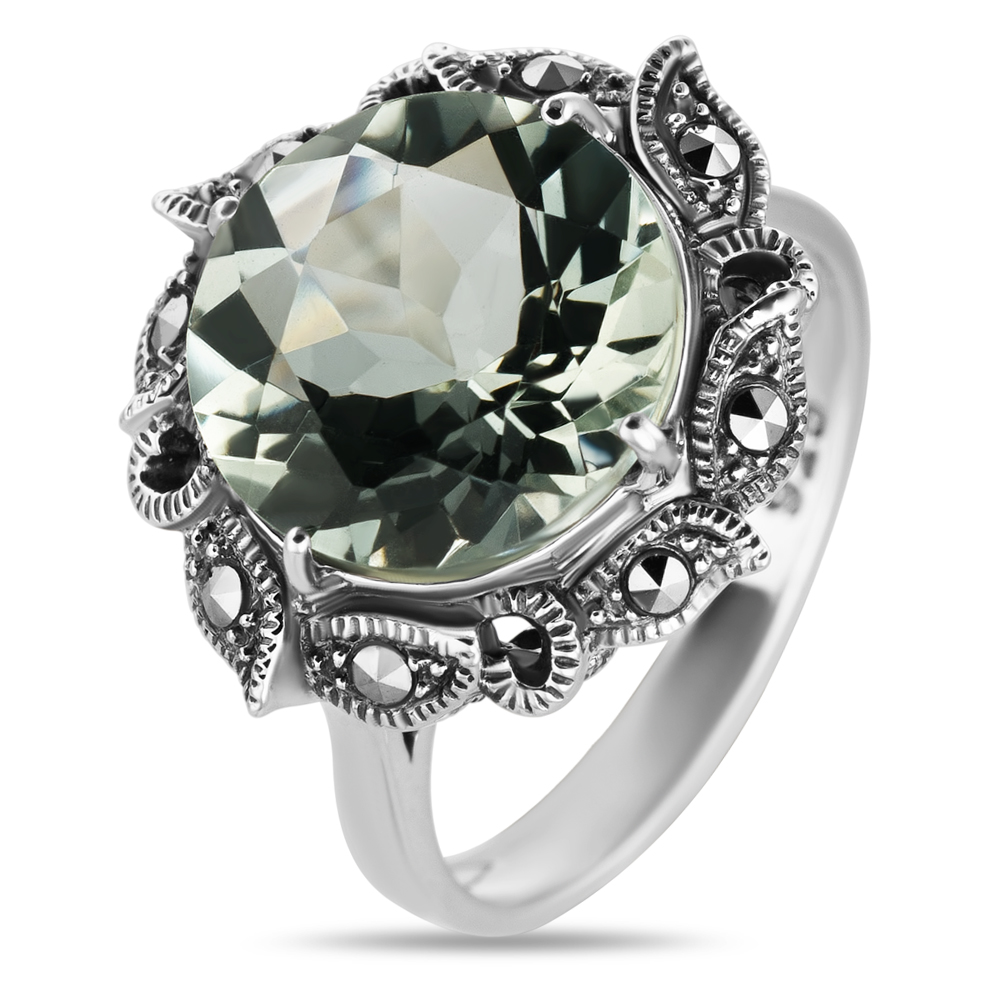 

Кольцо из серебра р.  ЗОЛОТО АЛЕКСАНДРА ВАСИЛЬЕВА Весна в Париже, аметист\марказит, Весна в Париже