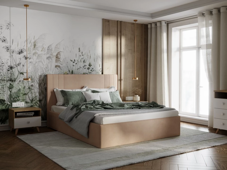 

Кровать Райтон Liberty с ПМ Тетра Имбирь, 160х200, Бежевый, Liberty с ПМ