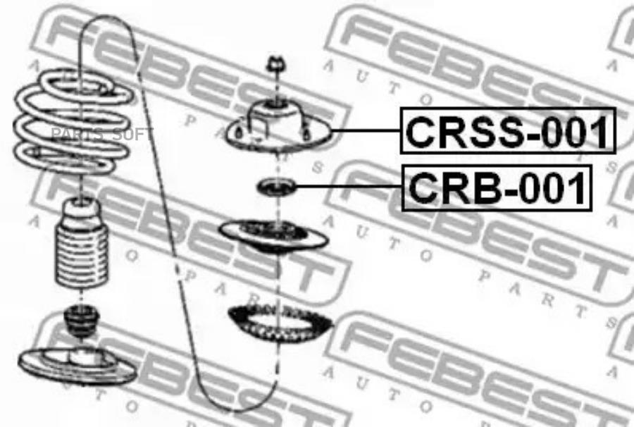 

FEBECT CRB001 CRB001_подшипник опоры переднего амортизатора!\ Chrysler Voyager Iv 01-07