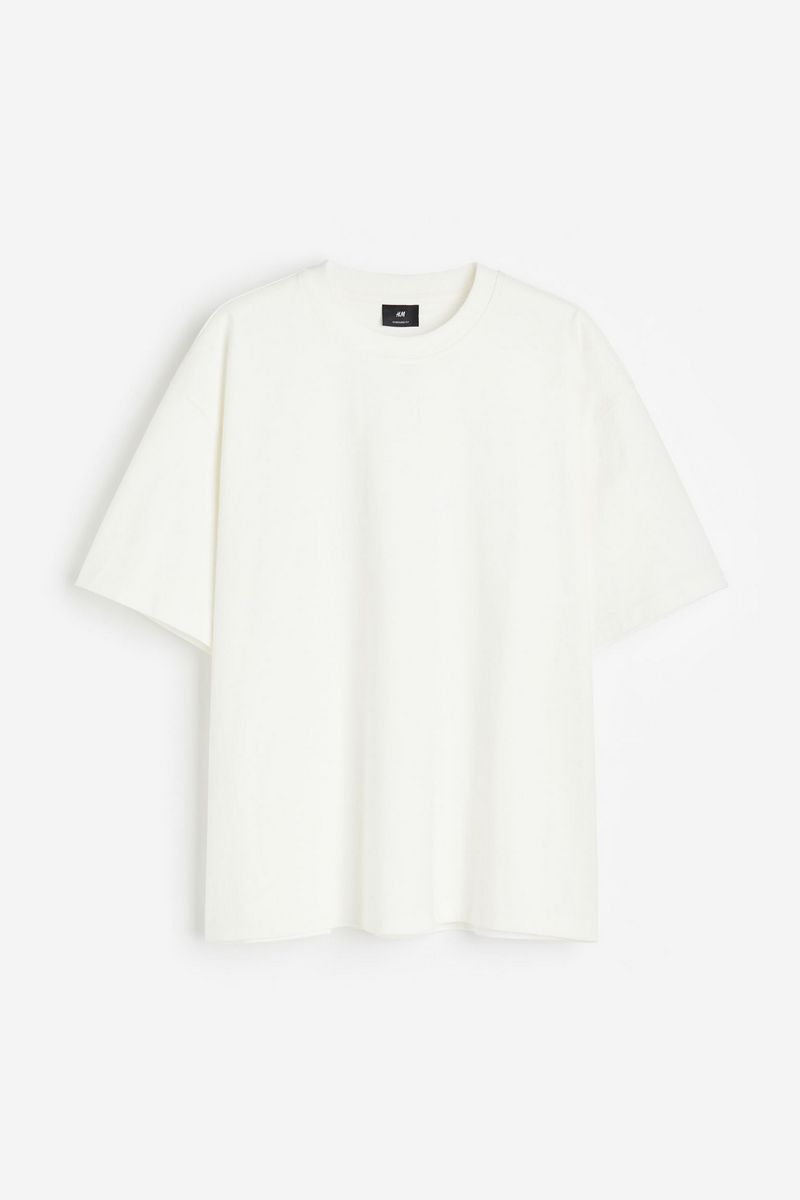 

Футболка мужская H&M 1035207 белая XL, Белый, 1035207