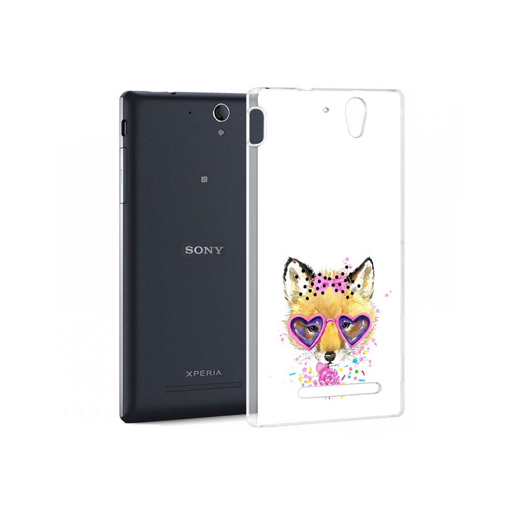 

Чехол MyPads Tocco для Sony Xperia C5 Ultra лисенок с бантиком (PT16261.253.441), Прозрачный, Tocco