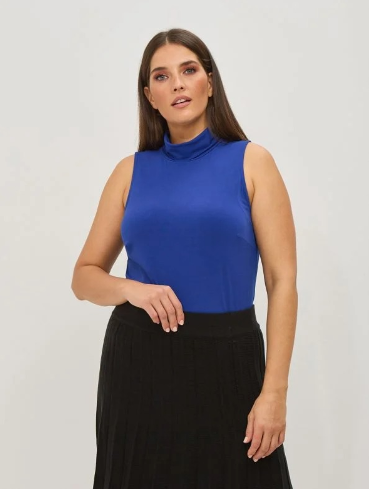 Блуза женская Большие размеры, королевский синий синяя L/XL MAT fashion. Цвет: синий