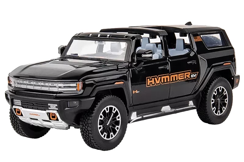 Коллекционная игровая модель GMC Hummer EV SUV металлическая, свет, звук 22 см