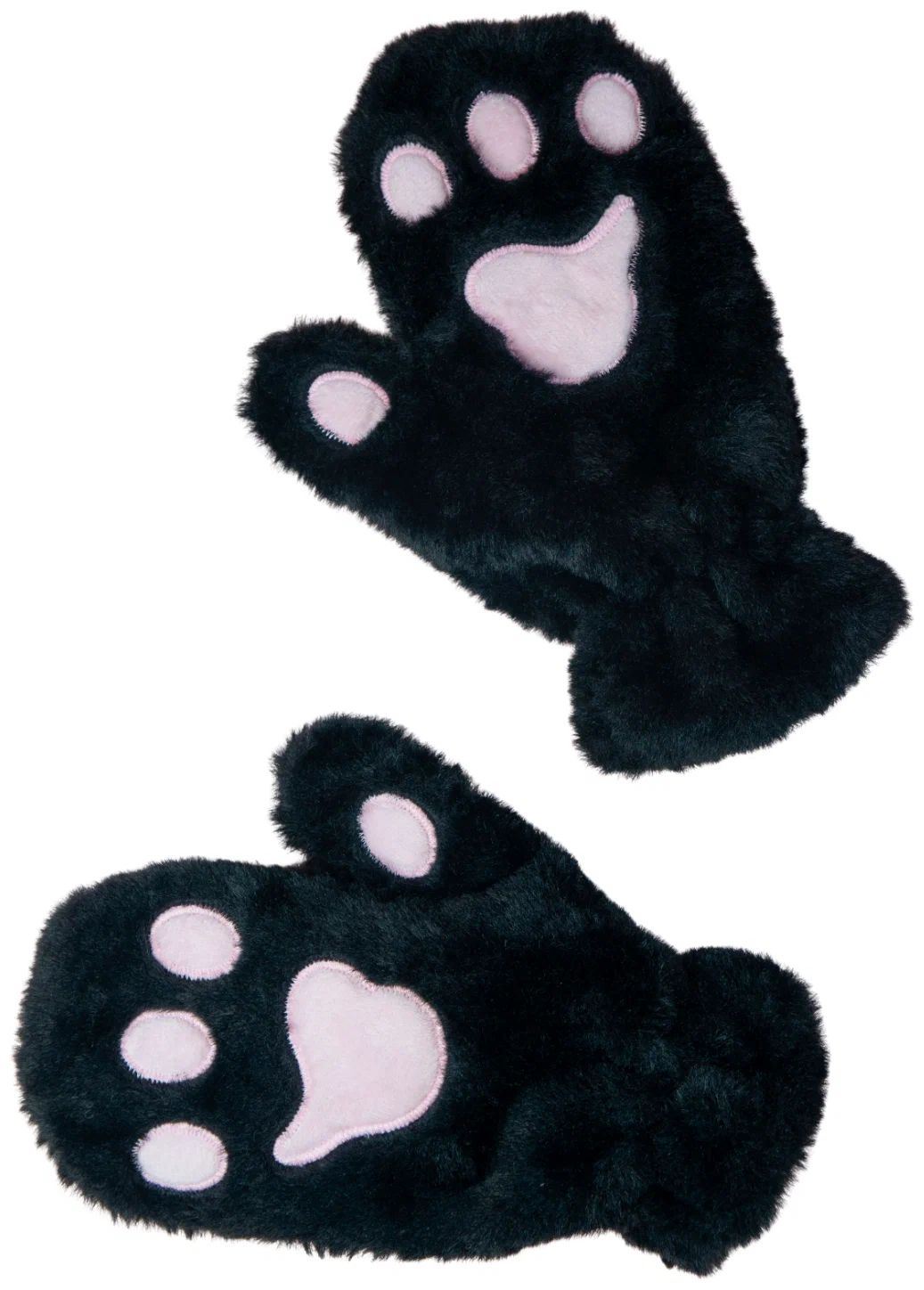 Варежки детские mr.sun Mitten Kitten, черный, 14 перчатки кошачьи лапки черные иск мех