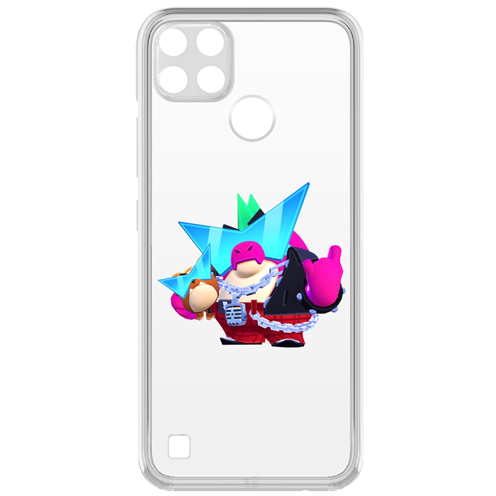 

Чехол-накладка Brawl Stars-Плохиш Базз для Realme C25Y, Прозрачный
