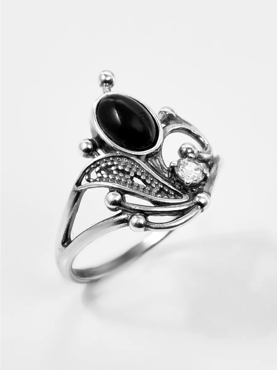 

Кольцо из латуни р.18 SHINE & BEAUTY 24812008А, агат/фианит, 24812008А