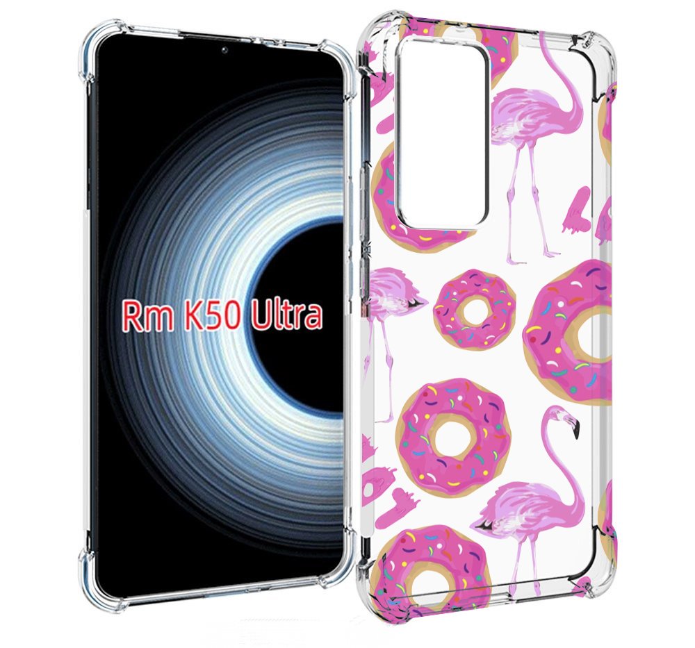

Чехол MyPads пончики-фламинго для Xiaomi 12T / Redmi K50 Ultra, Прозрачный, Tocco