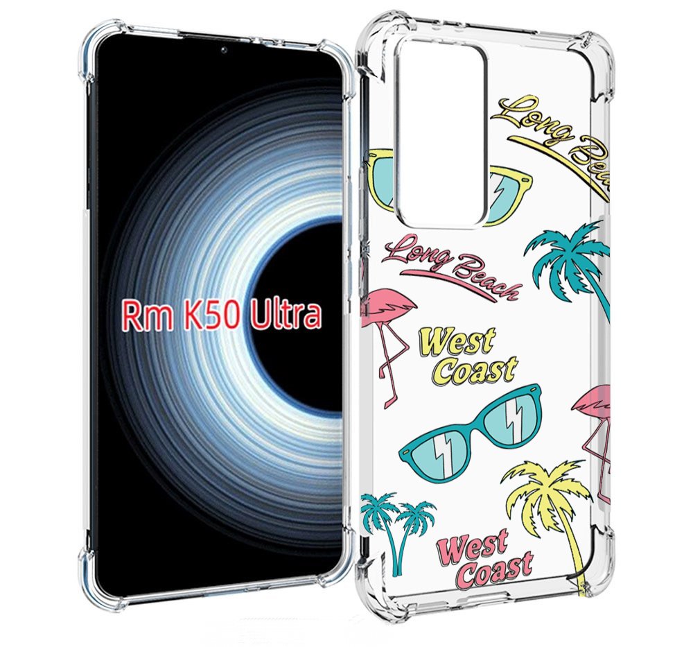 

Чехол MyPads пляжные-декорации для Xiaomi 12T / Redmi K50 Ultra, Прозрачный, Tocco